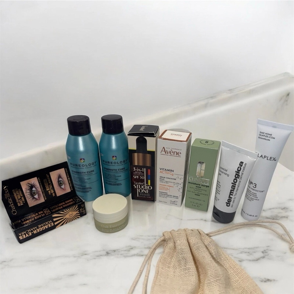 Beauty Travel Essentials Set | Olaplex, Pureology, Dermalogica & More (New)
